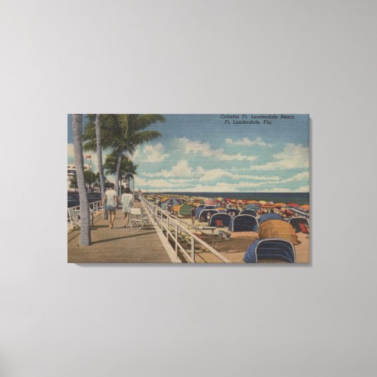 フィートフロリダ州ローダーデール – Ftのビュー。L. キャンバスプリント (正面)