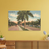 フィートフロリダ州ローダーデール – View of Las Olas キャンバスプリント (インサイチュ (リビング))