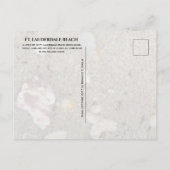 フィートローダーデールビーチサンドクローズアップ，フロリダ ポストカード (裏面)