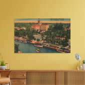 フィートローダーデール,フロリダ州 – ニューリバー&コートのビュー キャンバスプリント (インサイチュ (リビング))