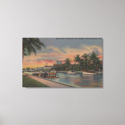 フィートローダーデールFL – ニューリバービュー&アンドリュース キャンバスプリント (正面)