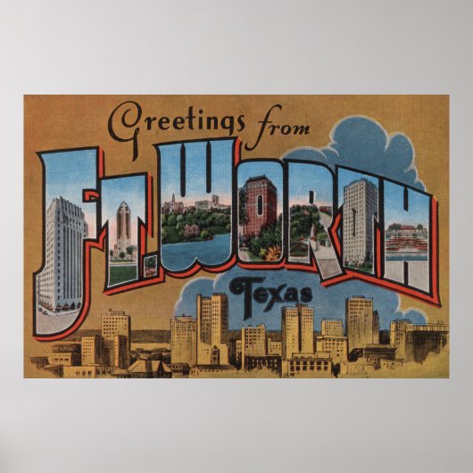 フィートワーステキサス州 – ラージ・レター・シーン ポスター (正面)