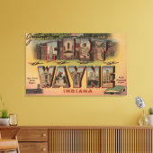 フィートWayne, Indiana – ラージ・レター・シーン キャンバスプリント (インサイチュ (リビング))