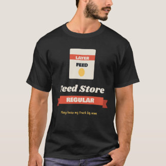 フィードストア レギュラー おもしろ 鶏の餌 ホームステッド Tシャツ