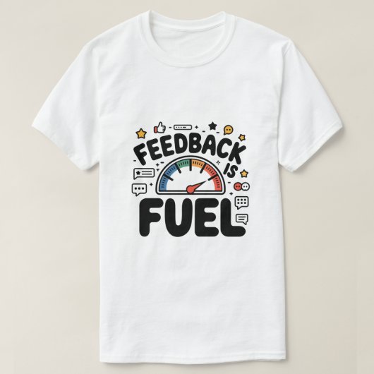 フィードバックおもしろいはFuel Ui Ux Designer Tシャツ (デザイン正面)