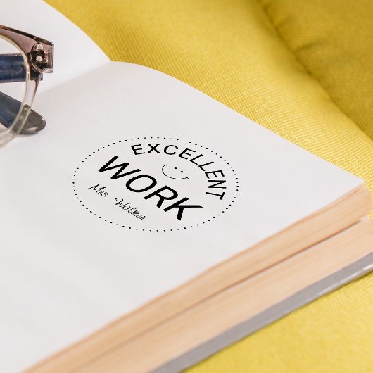 フィードバック前向き優れた作業先生 セルフインキングスタンプ