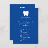 フィードバック |歯医者の事業調査のロゴ エンクロージャーカード (正面/裏面)