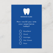 フィードバック |歯医者の事業調査のロゴ エンクロージャーカード (正面)