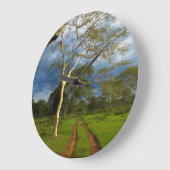 フィーバーツリー(アカシア·キサントフロエア)バイダートラック ラージ壁時計 (傾斜)