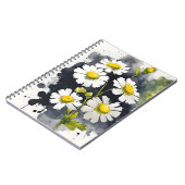 フィーバーフュー - 水彩の花 ノートブック (左側)