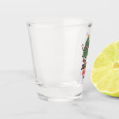 フィーリンすてきのクリスマスおもしろいレトロ名 ショットグラス (左)