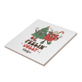 フィーリンすてきのクリスマスおもしろいレトロ名 タイル (側面)