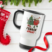 フィーリンすてきのクリスマスおもしろいレトロ トラベルマグ