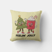 フィーリンすてきクリスマスツリーコーヒー愛好家の冬 クッション (正面)