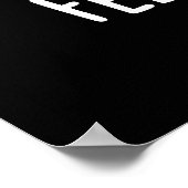 フィーリンキノコおもしろいプリン黒いBG ポスター (角)