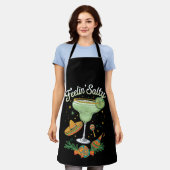 フィーリンソルティマーガリタおもしろいチンコデマヨ エプロン (着用した状態)