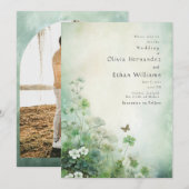 フィールズオブクローバー結婚式招待状 招待状 (正面/裏面)