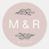 フィールズオブドリームス赤面 |フローラモノグラムのシール ラウンドシール (正面)