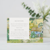 フィールズマウンテン素朴ランドスケープ結婚式レセプション エンクロージャーカード (スタンド正面)