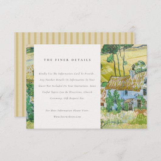 フィールズ素朴ンマウンテンランドスケープ結婚の詳細 エンクロージャーカード (正面/裏面)