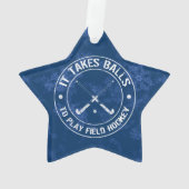 フィールドおもしろいホッケーホリデーオーナメント オーナメント (裏面)