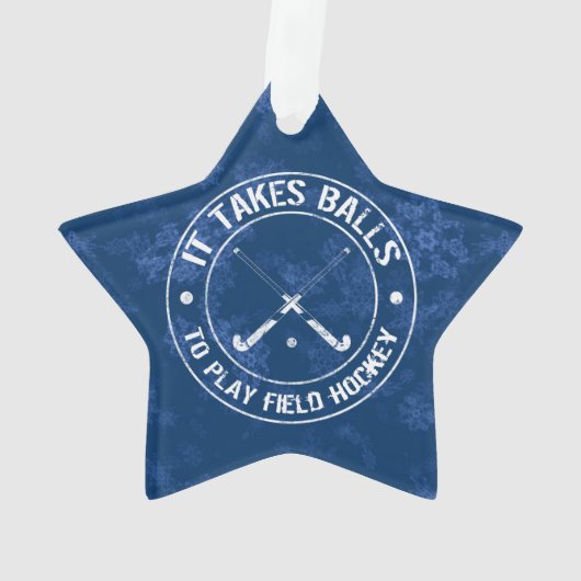 フィールドおもしろいホッケーホリデーオーナメント オーナメント (裏面)