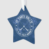 フィールドおもしろいホッケーホリデーオーナメント オーナメント (正面)