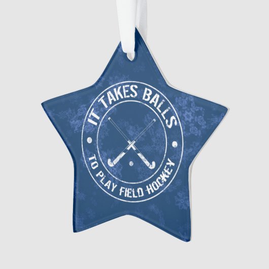 フィールドおもしろいホッケーホリデーオーナメント オーナメント (正面)
