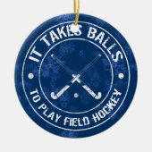 フィールドおもしろいホッケーホリデーオーナメント セラミックオーナメント (正面)