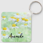 フィールドかわいらしのデイジーの写真 キーホルダー (裏面)