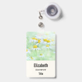 フィールドかわいらしのデイジーの写真 バッジ (Front with Retractable)