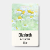 フィールドかわいらしのデイジーの写真 バッジ (Back)