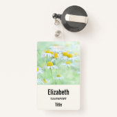 フィールドかわいらしのデイジーの写真 バッジ (裏面リトラクタブル付き)