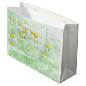 フィールドかわいらしのデイジーの写真 ラージペーパーバッグ (正面アングル)