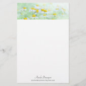 フィールドかわいらしのデイジーの写真 便箋 (正面)