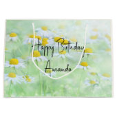 フィールドかわいらしデイジーの誕生日 ラージペーパーバッグ (正面)