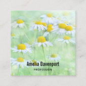 フィールドかわいらしデイジー スクエア名刺 (正面)
