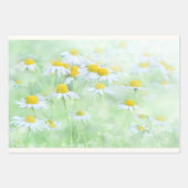 フィールドかわいらしデイジー ラッピングペーパーシート (正面)