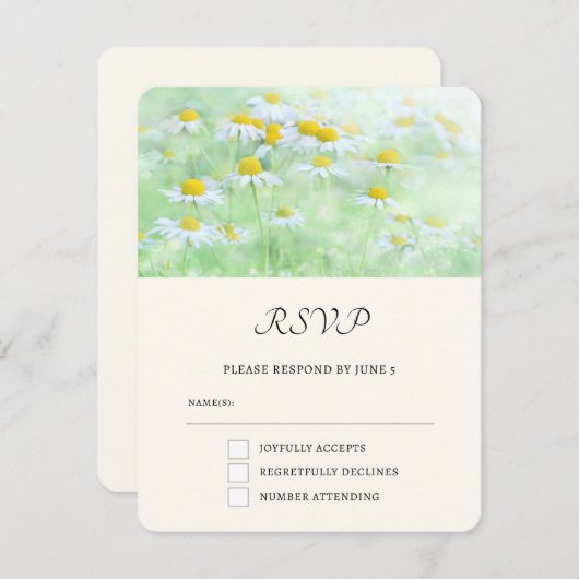 フィールドかわいらしデイジー 出欠カード (正面/裏面)