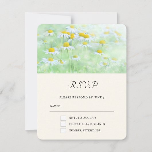 フィールドかわいらしデイジー 出欠カード (正面)