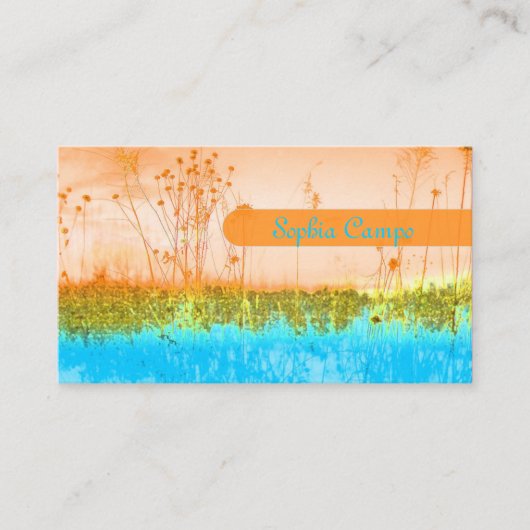 フィールドでは、カラフル名刺テンプレート 名刺 (正面)