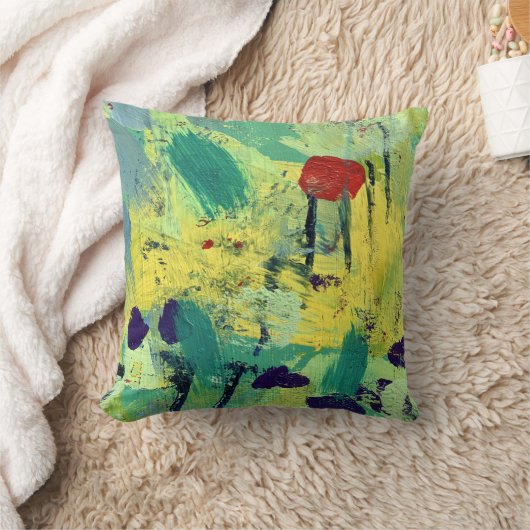 フィールドと牧草地抽象芸術装飾用クッション クッション (ブランケット)