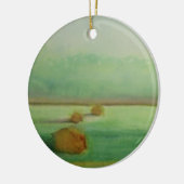 フィールドにソフトモーニングライトヘイイ セラミックオーナメント (左)