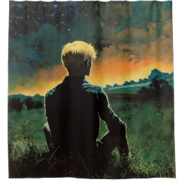 フィールドにブロンドの男 | フィールド70年代の男 シャワーカーテン