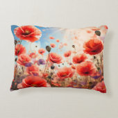 フィールドにポピーのクッションの柱を投げる アクセントクッション (裏面)