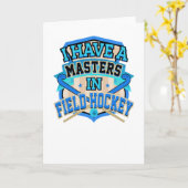 フィールドにマスターがいるField Hockey Player カード (黄色い花)