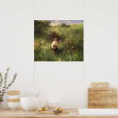 フィールドに入った若い女 ポスター (キッチン)