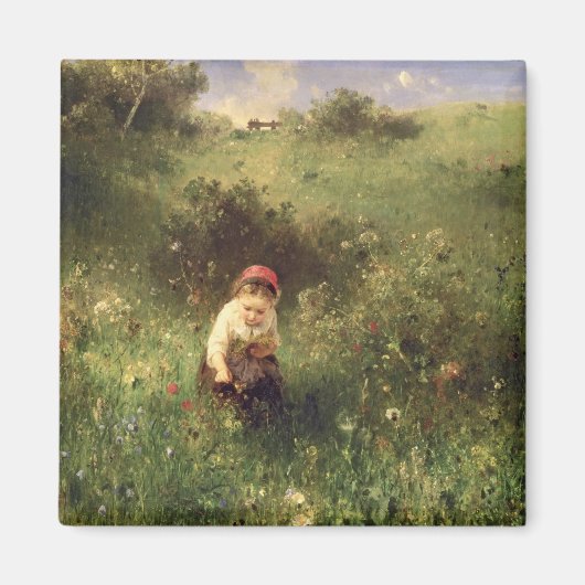 フィールドに入った若い女 マグネット (正面)