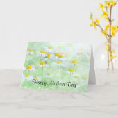 フィールドに咲くかわいいデイジーの写真　母の日 カード (黄色い花)