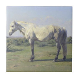 フィールドに灰色の馬(Rosa Bonheur) タイル